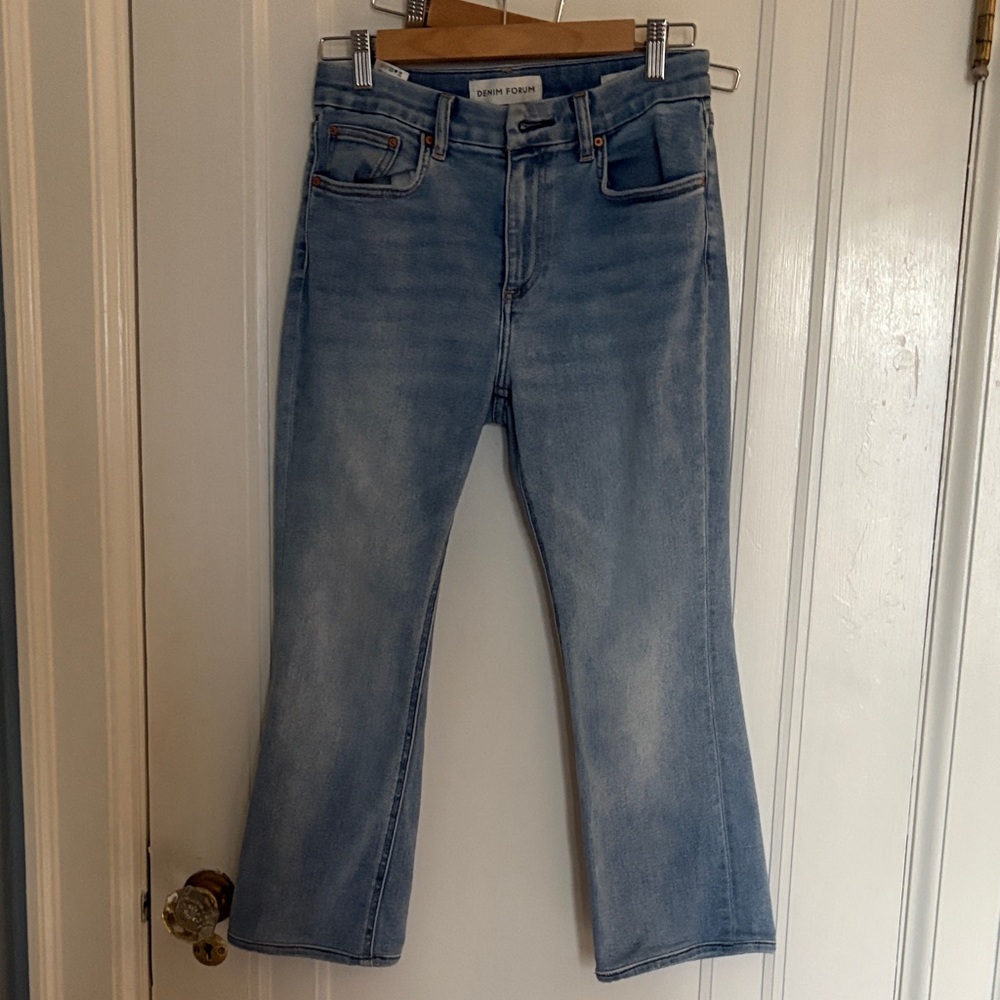 Denim Forum Sky Blue Flare Jeans